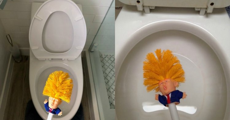 Brosse WC Donald Trump pour une cuvette de toilette propre